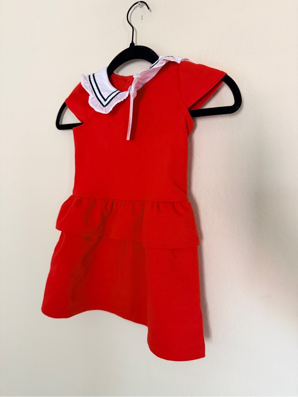 Janie and Jack Red Girls Dress with Sailor Collar NWT Size3 - Picture 5 of 8